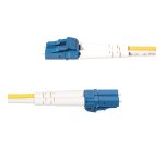StarTech.com Câble Fibre Optique de 2m Duplex Monomode LC vers SC(UPC) OS2, 9/125µm, 100G, Cordon Fibre Optique, Insensible à la Courbure, Faible Perte d'Insertion, Cordon Patch Fibre LSZH