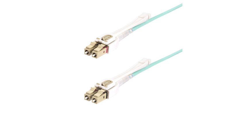 StarTech.com 4m (13ft) LC to LC (UPC) OM4 Multimode Fiber Optic Cable w/Push Pull Tabs, 50/125µm, 100G, Bend Insensitive, Low Insertion Loss - LSZH Fiber Jumper Cord