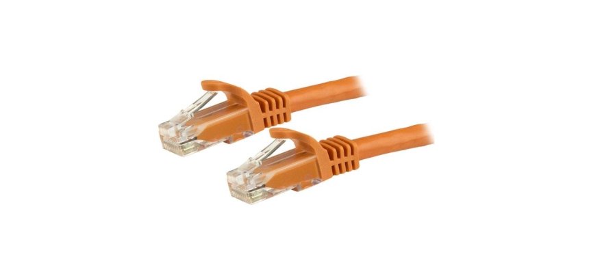 StarTech.com 5m CAT6 Ethernet Cable - Orange CAT 6 Gigabit Ethernet Wire -250MHz 100W PoE RJ45 UTP Network/Patch Cord Snagless w/Strain Relief Individually Tested