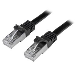 StarTech.com Câble réseau Cat6 blindé SFTP sans crochet de 5 m - Cordon Ethernet RJ45 anti-accroc - M/M - Noir