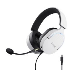 Trust GXT 490 FAYZO Casque Avec fil Arceau Moto USB Type-A Noir, Blanc