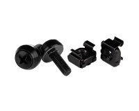 StarTech.com Lot de 100 Vis M5 de 12 mm, Écrous Cage à Trou Carré et Outil d'Installation, Kit de Fixation pour Baies de Serveurs, Armoires et Boîtiers de 19" ou 10", Noir - TAA