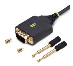 StarTech.com Cavo Adattatore USB a Seriale da 30 cm, Convertitore da USB-A a DB9 RS232 COM Retention con Dadi e Viti Intercambiabili, FTDI IC/ESD, Win/macOS/Linux