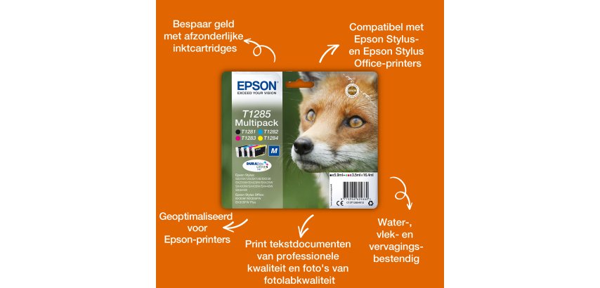 Epson T1285 Easy Mail Packaging - 4 - zwart, geel, cyaan, magenta - origineel - inktcartridge