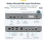 StarTech.com Station d'Accueil USB-C Triple Écran, Station de Recharge pour Ordinateur Portable 140 W pour MacBook Pro et Windows, HDMI 4K 60 Hz ou DisplayPort, TAA