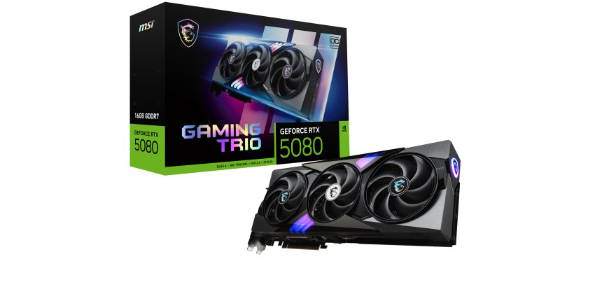 MSI GAMING GEFORCE RTX 5080 16G TRIO OC scheda video NVIDIA 16 GB GDDR7