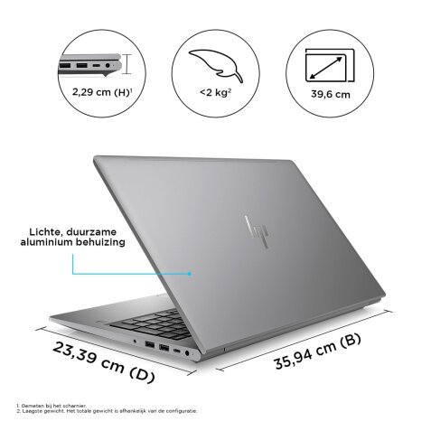 HP ZBook Power 15.6 G10 Intel® Core™ i5 i5-13500H Mobiel werkstation 39,6 cm (15.6") Full HD 16 GB DDR5-SDRAM 512 GB SSD NVIDIA RTX A500 Wi-Fi 6E (802.11ax) Windows 11 Pro Zilver