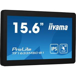iiyama ProLite TF1633MSC-B1 computer monitor 39,6 cm (15.6") 1920 x 1080 Pixels Full HD Touchscreen Zwart