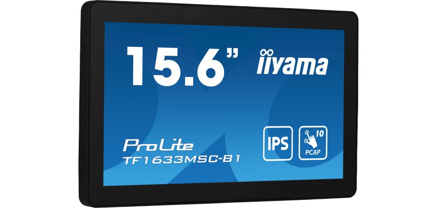 iiyama ProLite TF1633MSC-B1 PC Flat Screen 39.6 cm (15.6") 1920 x 1080 pixels Full HD Touchscreen Black