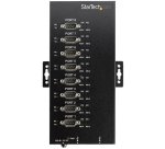 StarTech.com Hub Série 8 Ports USB vers RS232/RS485/RS422 - Convertisseur Industriel USB 2.0 vers DB9 - IP30 - Hub Série Métallique Montable sur Rail DIN - Protection ESD 15kV