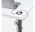 StarTech.com Antivol Universel 3-en-1 pour Ordinateur Portable, Câble de Verrouillage de 2m à Clé Maîtresse, Compatible avec Noble Wedge®/Nano/K-Slot, Serrure Universelle, Câble Antivol Résistant aux Coupures