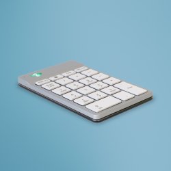 R-Go Tools Clavier R-Go Numpad Break, clavier num&eacute;rique ergonomique avec logiciel de pause, bluetooth, blanc