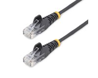 StarTech.com Câble Ethernet CAT6 Noir Fin de 10m, Sans Accroc, 100W PoE, UTP, LSZH, Fil de Cuivre Pur 28AWG, Cordon Patch Réseau RJ45 avec Serre-Câble, Contrôlé Fluke