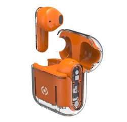 Celly SHEER Headset True Wireless Stereo (TWS) In-ear Calls/Music Orange, Transparent