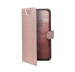 Celly Wally One XL mobile phone case 12.7 cm (5") Flip case Pink