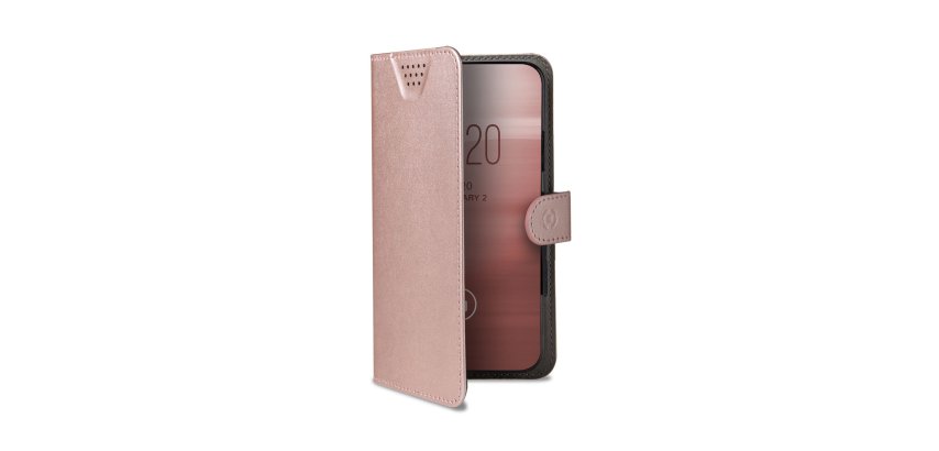 Celly Wally One XL mobile phone case 12.7 cm (5") Flip case Pink
