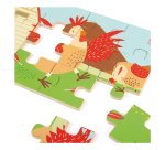 Puzzle en bois sans cadre panoramic ferme 4 puzzles     individuels emboitables de 12 pieces chacun