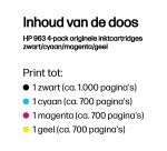 HP 963 4-pack originele inktcartridges zwart/cyaan/magenta/geel