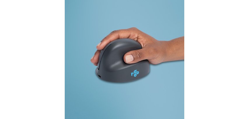 R-Go Tools Ratón vertical R-Go HE Basic, ratón ergonómico, mediano (longitud de mano 165-185mm), diestro, Bluetooth