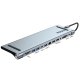Nilox NXDSUSBC07 laptop dock/port replicator Docking Grey