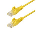 StarTech.com Câble Ethernet CAT6 Jaune Fin de 3m, Sans Accroc, 100W PoE, UTP, LSZH, Fil de Cuivre Pur 28AWG, Cordon Patch Réseau RJ45 avec Serre-Câble, Contrôlé Fluke