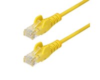 StarTech.com Câble Ethernet CAT6 Jaune Fin de 1,5m, Sans Accroc, 100W PoE, UTP, LSZH, Fil de Cuivre Pur 28AWG, Cordon Patch Réseau RJ45 avec Serre-Câble, Contrôlé Fluke