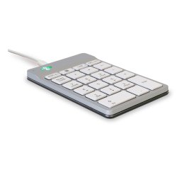R-Go Tools Teclado numérico R-Go Numpad Break, teclado numérico ergonómico con software de pausa, con cable, blanco
