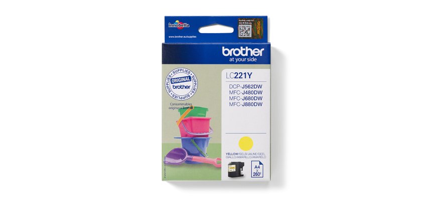 Brother LC221Y inktcartridge 1 stuk(s) Origineel Geel