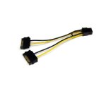StarTech.com Câble adaptateur d'alimentation pour carte vidéo - 2x SATA vers PCIe 6 broches - 15 cm