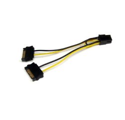 StarTech.com Adattatore cavo di alimentazione SATA a scheda video PCI Express 6 pin da 15 cm