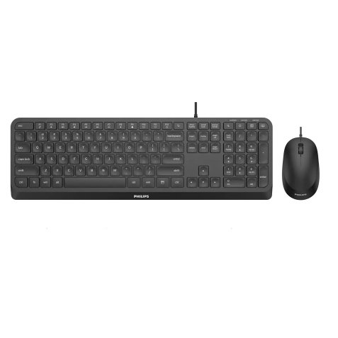 Philips 2000 series SPT6207B/19 clavier Souris incluse Universel USB AZERTY Français Noir