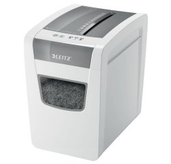 Destructeur leitz iq slim home office p4 coupe croisee  4x28mm detruit agrafes        trombones 30l 375x255x370mm