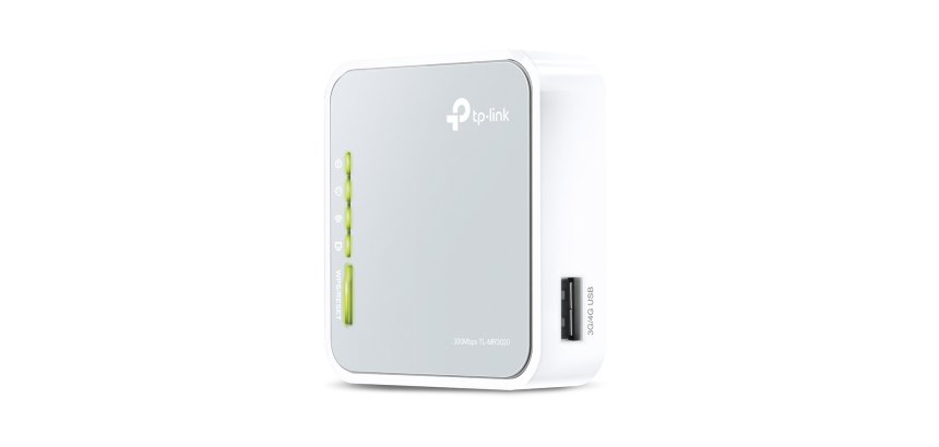 TP-Link TL-MR3020 routeur sans fil Fast Ethernet Monobande (2,4 GHz) 4G Argent, Blanc