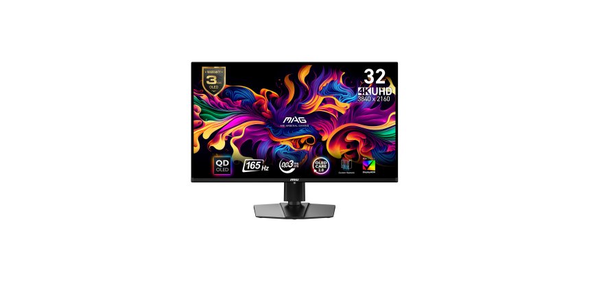 MSI MAG 321UP QD-OLED computer monitor 80 cm (31.5") 3840 x 2160 pixels 4K Ultra HD Black