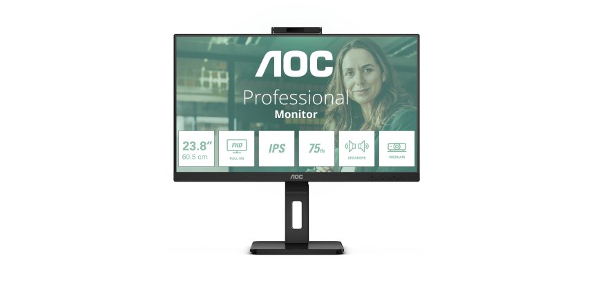 Monitor de videoconferencia pantalla para PC 60,5 cm 23,8" AOC 24P3QW 1920 x 1080 Pixeles Full HD Negro