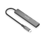 AISENS Hub USB 3.1 USB-C, USB-C/M-4x Tipo A/H, Gris, 15cm