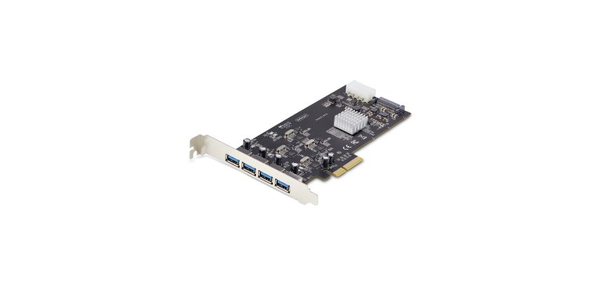 StarTech.com Scheda PCIe USB a 4 porte, USB 3.2 5Gbps, scheda di espansione PCI Express con 4 controller USB indipendenti, 4 porte USB-A, Windows/Linux