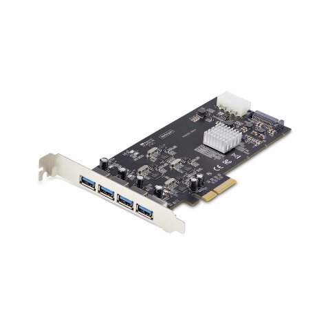 StarTech.com Carte PCIe USB à 4 Ports, USB 3.2 5Gbps, Carte d'Extension PCI Express avec 4 Contrôleurs USB Indépendants, 4 Ports USB-A, Windows/macOS/Linux