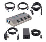 StarTech.com Hub USB-C Auto-Alimenté à 4 Ports avec Interrupteurs Marche/Arrêt Individuels, Hub d'Extension USB 3.0 (5 Gbps) avec Bloc d'Alimentation, Répartiteur USB-C vers USB-A pour PC de Bureau et Portable