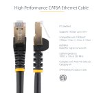 StarTech.com 2m CAT6a Ethernet Cable - 10 Gigabit Shielded Snagless RJ45 100W PoE Patch Cord - 10GbE STP Network Cable w/Strain Relief - Black Individually Tested/Wiring is UL Certified/TIA