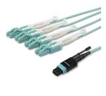 StarTech.com Cable de 1m de Fibra Óptica Dúplex Multimodo MTP(F)/PC a 4x LC/PC Multiconector OM3 - OFNP - Tipo A 8F - 50/125µm LOMMF - Redes de 40G - Baja Pérdida de Inserción -MPO