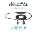StarTech.com 3ft (1m) USB C to HDMI Cable - 4K 30Hz USB Type-C to HDMI Video Display Converter - USB-C DP Alt Mode to HDMI Monitor Adapter Cord - Thunderbolt Compatible