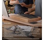 HP 960 - Tastatur-und-Tastenfeld-Set - kompakte Größe, 2-Zonen-Layout, separater Ziffernblock, kurzer Tastenhub, Multi-Device clavier Maison RF sans fil + Bluetooth Noir