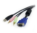 StarTech.com Câble pour Switch KVM VGA avec USB et Audio et Micro - 1.80m