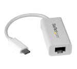 StarTech.com Adaptateur USB-C vers Gigabit Ethernet - Blanc - Compatible Thunderbolt 3 - Windows et Mac - Convertisseur Réseau LAN RJ45