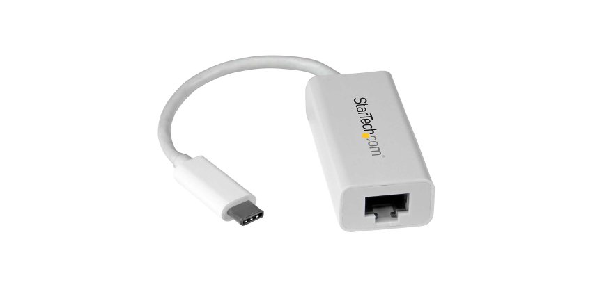 StarTech.com USB-C to Gigabit Ethernet Adapter, White, Thunderbolt 3 Compatible, Windows & Mac, RJ45 LAN Network Converter