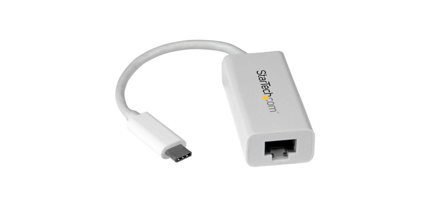 StarTech.com Adaptateur USB-C vers Gigabit Ethernet - Blanc - Compatible Thunderbolt 3 - Windows et Mac - Convertisseur Réseau LAN RJ45