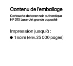 HP Cartouche de toner noir authentique 37X LaserJet grande capacité