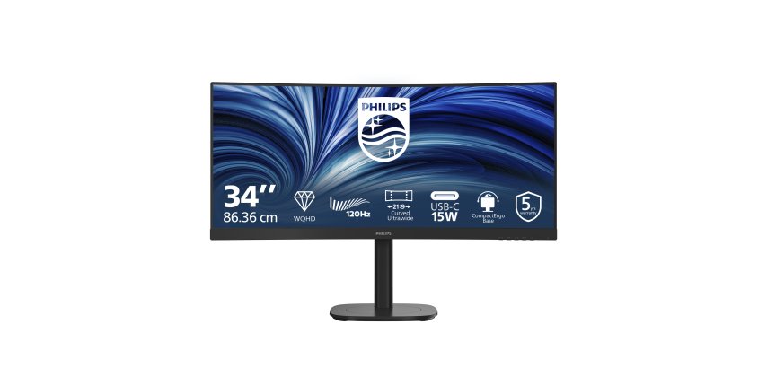 Philips 34B2N3500C/00 écran plat de PC 86,4 cm (34") 3440 x 1440 pixels Wide Quad HD LCD Noir