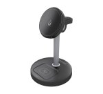 AISENS Cargador Inalambrico USB-C 4 en 1 De 15W Para Movil, Apple Watch, Auriculares Con Estuche De Carga, Negro